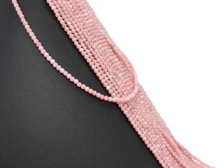 Durchbohrte, rosafarbene Pinkopal-Perlen