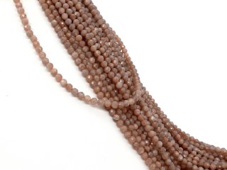 Facettierte, durchbohrte Sonnensteine