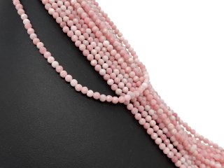 Durchbohrte, rosafarbene Pinkopal-Perlen