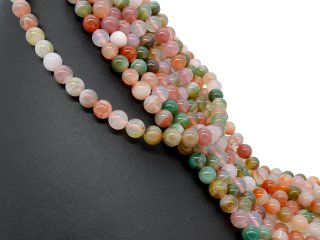 Bunte, durchbohrte Achatkugeln