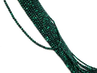 Facettierte, grüne Malachitperlen