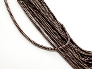 Rondelle en hématite percée, couleur marron