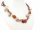 Necklace made of carnelian, citrine, calcite and pearls