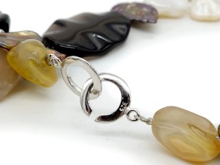 A necklace made of gemstones and pearls