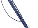 Durchbohrte Lapis-Zylinder in Blau