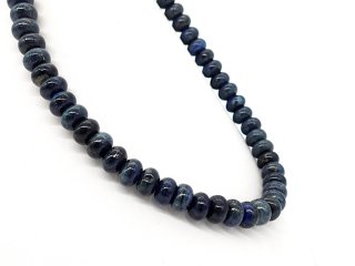 Durchbohrte, rondellförmige Lapislazuli-Beads