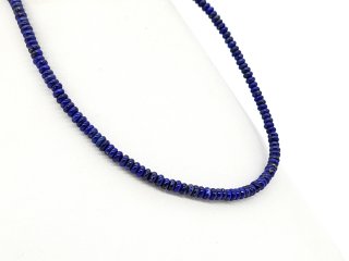 Durchbohrte, rondellförmige Lapislazuli-Beads