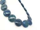 Blaugraue, durchbohrte Lapislazuli-Scheiben