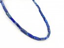 Durchbohrte, kantige Lapis-Zylinder in Blau
