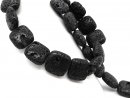 Coussins de lave noirs ajourés pour bijoux