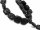 Durchbohrte, schwarze Lava-Kissen für Schmuck