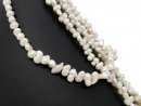 White, pierced, baroque cultured pearls