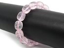 Elasticated bracelet made from rose quartz