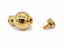 925 silver, gold-plated, polished ball clasp, 12 mm /3575