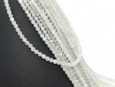 Pierced, shimmering, grey moonstone beads