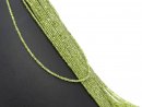 Green, faceted peridot cubes