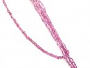Perles de tourmaline percées de couleur magenta