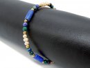 Edelsteinarmband aus Lapislazuli, Malachit-Azurit, Perlen...