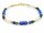 Armband - Lapislazuli, Malachit-Azurit, Zuchtperlen und Hämatit /R039