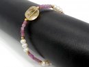 Edelsteinarmband aus Turmalin, Citrin, Perlen und...