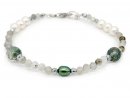 Armband - Grünquarz, Labradorit, Zuchtperlen und Hämatit /R043