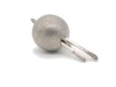 925/-Silber Schließe - rund 12 mm mattiert /3512
