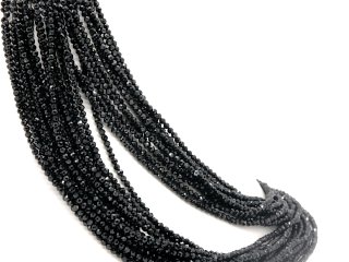 Perles de tourmaline noires à facettes