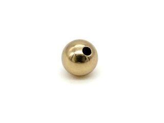 Gold element with hole for threading on pieces of jewellery