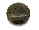 Agate – disc 42 mm, green, net pattern /R079