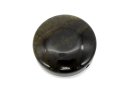 Agate - disque 38 mm vert foncé, motif en filet /R082