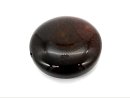 Agate - disque 40 mm marron, motif en filet /R336