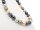 Cordon - Perles de coquillage, boules 14 mm multicolores, longueur 41 cm /R343