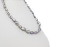 Perle Biwa percée, gris clair