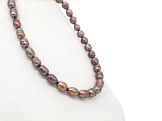Perles de culture brun, percées