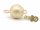 Ball clasp - 585 gold, 6 mm, frosted /0061