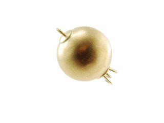585/- gold - ball clasp, 12 mm, frosted /0130