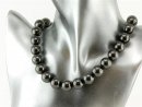 1072/ Shell pearls strand - black, 14 mm - 40,5 cm