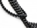 1073/ Shell pearls strand - black, 12 mm - 41 cm