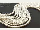 1179/ Shell pearls strand - white, 8 mm - 41 cm