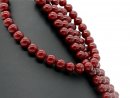 Cordon - Perles de coquillage, rouge, 10mm, 40,5cm /1190