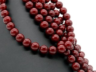 1191/ Shell pearls strand - red, 12 mm - 42 cm