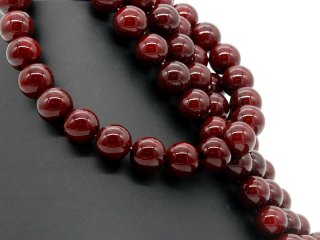 Cordon - Perles de coquillage, rouge, 16mm, 40,5cm /1193