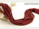 1194/ Shell pearls strand - red, 6 mm - 41,5 cm