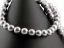 1199/ Shell pearls strand - gray, 14 mm - 40 cm