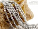 1201/ Shell pearls strand - gray, 8 mm - 41 cm