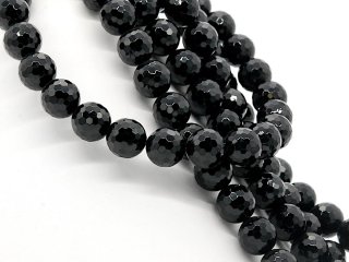 Onyx strand - faceted spheres, 16 mm - 39 cm /1467