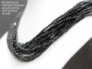 Cordon - Onyx, facett&eacute; 3mm, noir /1544