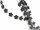 Onyx Strang - Blütenform, 15 mm, matt schwarz - 41 cm/1590