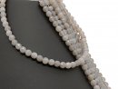 1851/ Agate strand - faceted, gray  6 mm