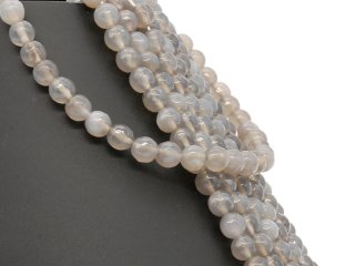 Agate strand - faceted 8 mm, gray - 38 cm /1852